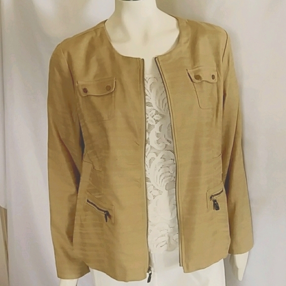 Dana Buchman Jackets & Blazers - Safari Linen/Cotton Blazer by Dana Buchman